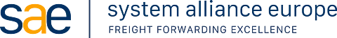 Logo System Alliance Europe The Cargo Network mit neun orangen Sternen