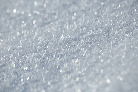Schneekristalle in Großaufnahme
