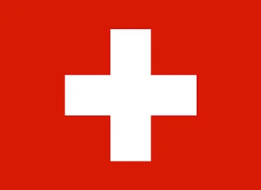 Schweizer Flagge, rot mit weißem Kreuz