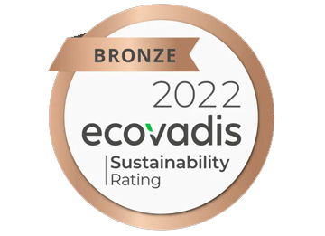 Logo von Ecovadis, Bronze-Status aus dem Jahr 2022