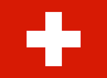Schweizer Flagge, rot mit weißem Kreuz